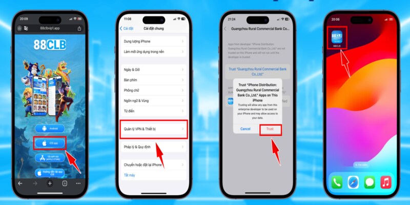 Hướng dẫn tải ứng dụng về thiết bị IOS